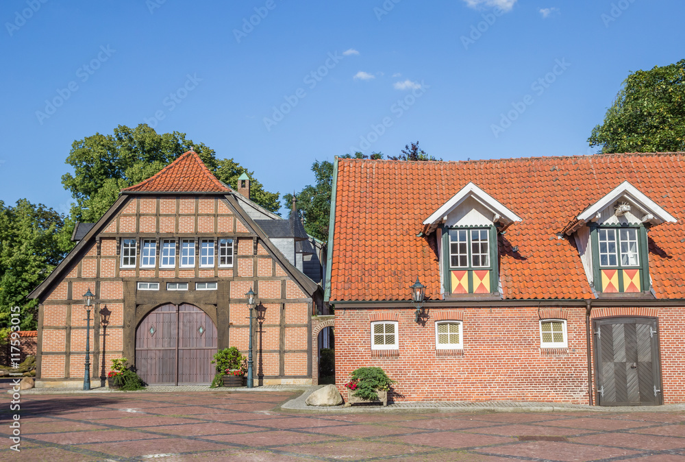 Historical buildings at the square in Haselunne