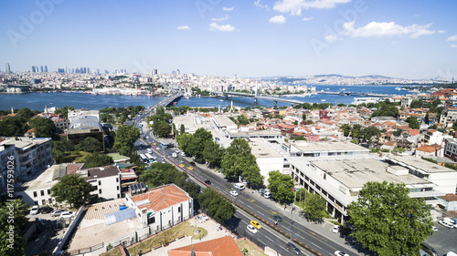 Aerial view of the Istanbul city