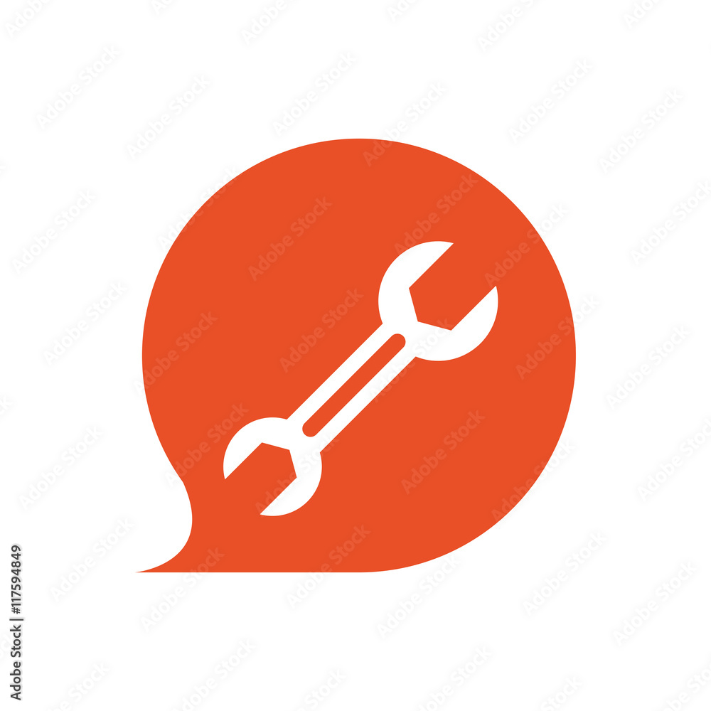wrench bubble tool repair contruction icon. Isolated and flat illustration. Vector graphic wrench bubble tool repair contruction icon. Isolated and flat illustration. Vector graphic