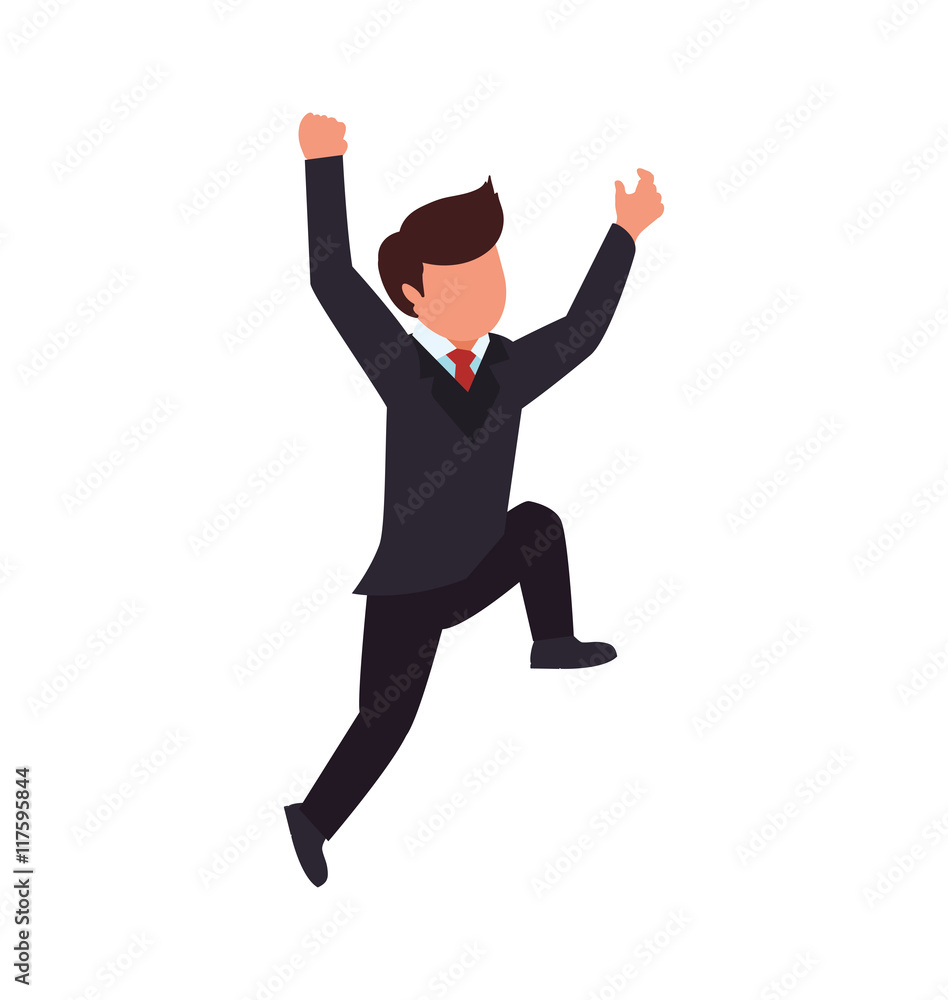 Fototapeta premium Man suit businessman male avatar person people icon. Isolated and flat illustration. Vector graphic