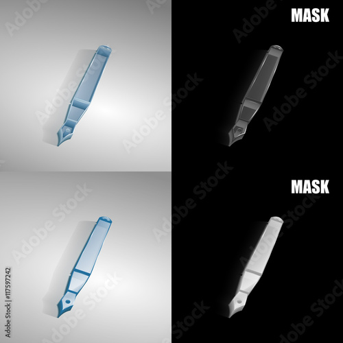 szklana ikona 3D vektor