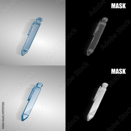 szklana ikona 3D vektor