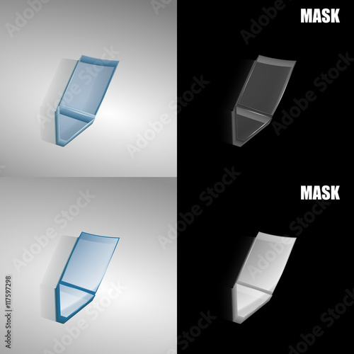 szklana ikona 3D vektor