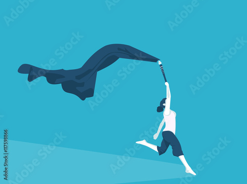 illustration of a girl torchbearer