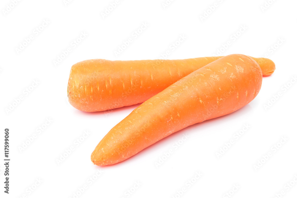 Fresh carrot on white background, vegetable concept Fresh carrot on white background, vegetable concept