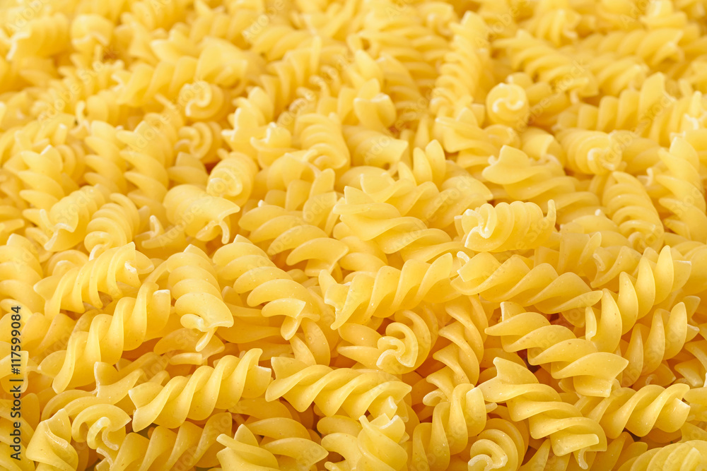 background of spiral pasta