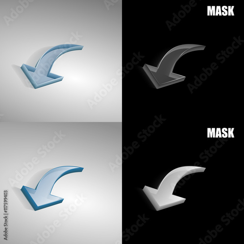 szklana ikona 3D vektor