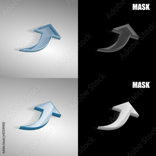 szklana ikona 3D vektor