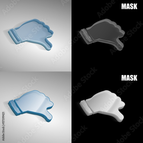szklana ikona 3D vektor