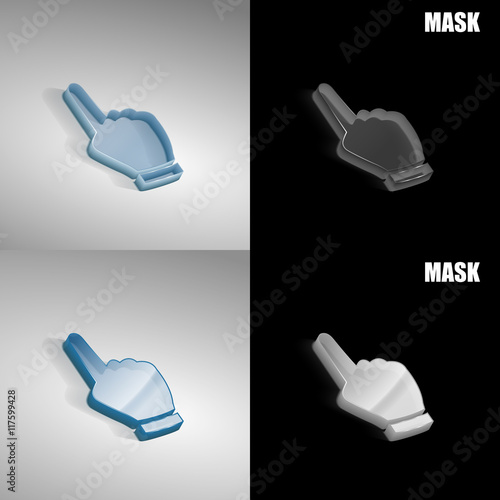 szklana ikona 3D vektor