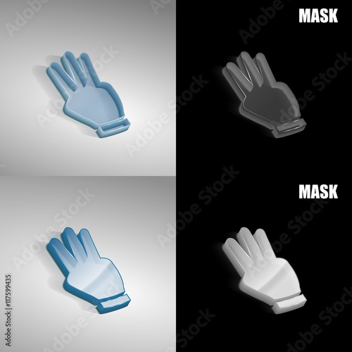 szklana ikona 3D vektor