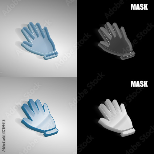szklana ikona 3D vektor