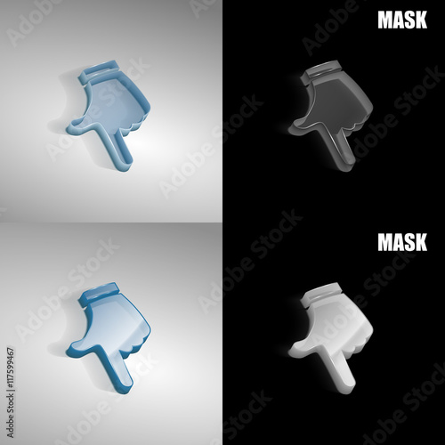 szklana ikona 3D vektor