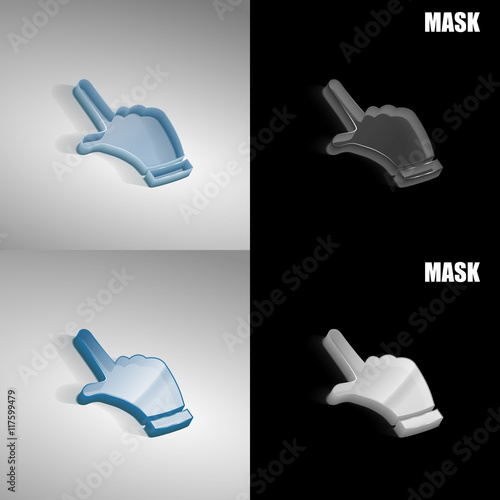 szklana ikona 3D vektor