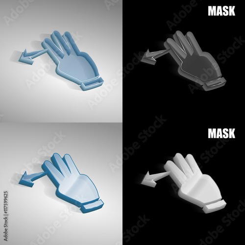 szklana ikona 3D vektor