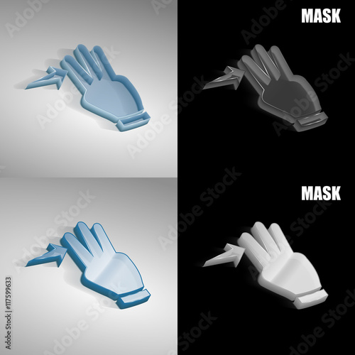 szklana ikona 3D vektor