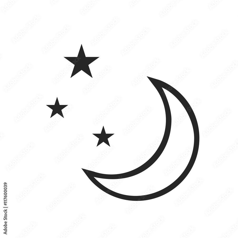 Clear night. Weather forecast icon. Clear night. Weather forecast icon.
