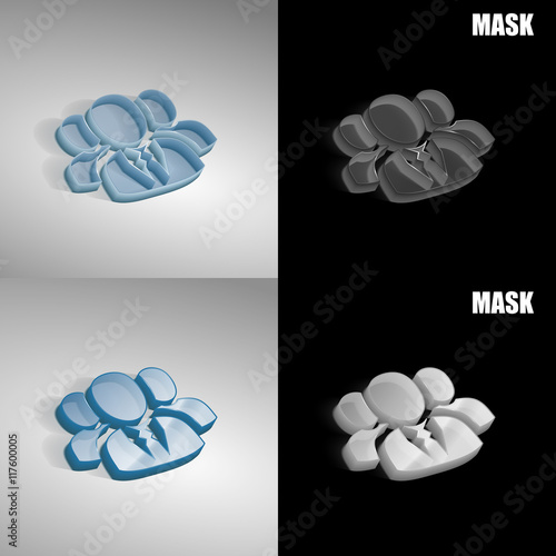 szklana ikona 3D vektor