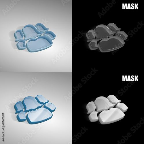 szklana ikona 3D vektor
