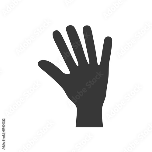 fingers human hand gesture icon. Isolated and flat illustration. Vector graphic
