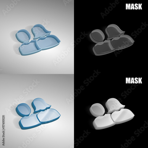 szklana ikona 3D vektor