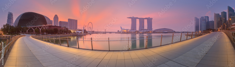 Obraz premium Singapore Skyline and view of Marina Bay