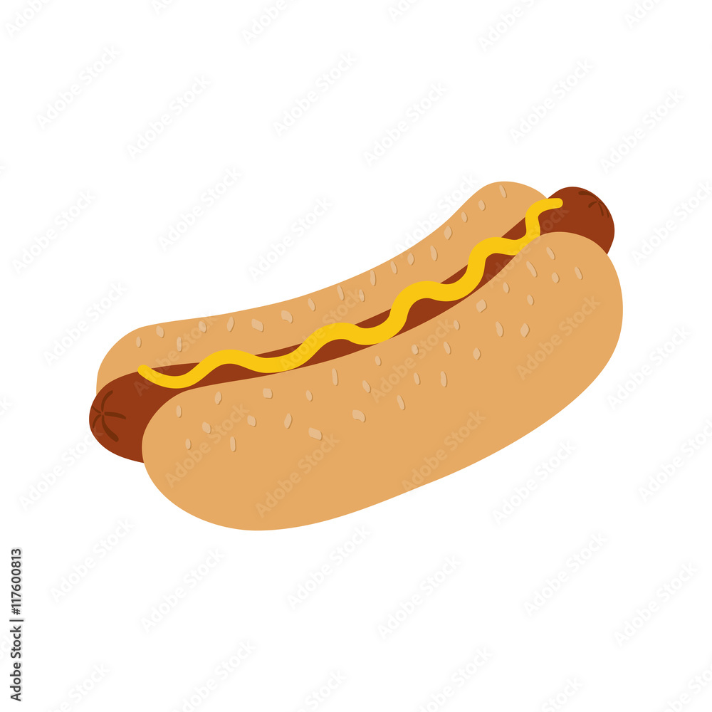 hot dog food menu restaurant icon. Isolated and flat illustration. Vector graphic