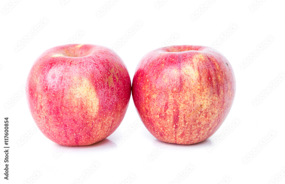 Red apples on white background Red apples on white background