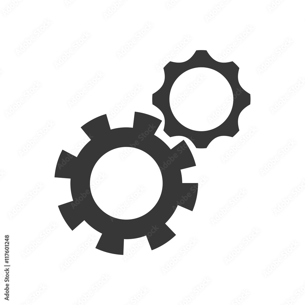 gear machine part cog metal icon. Isolated and flat illustration. Vector graphic