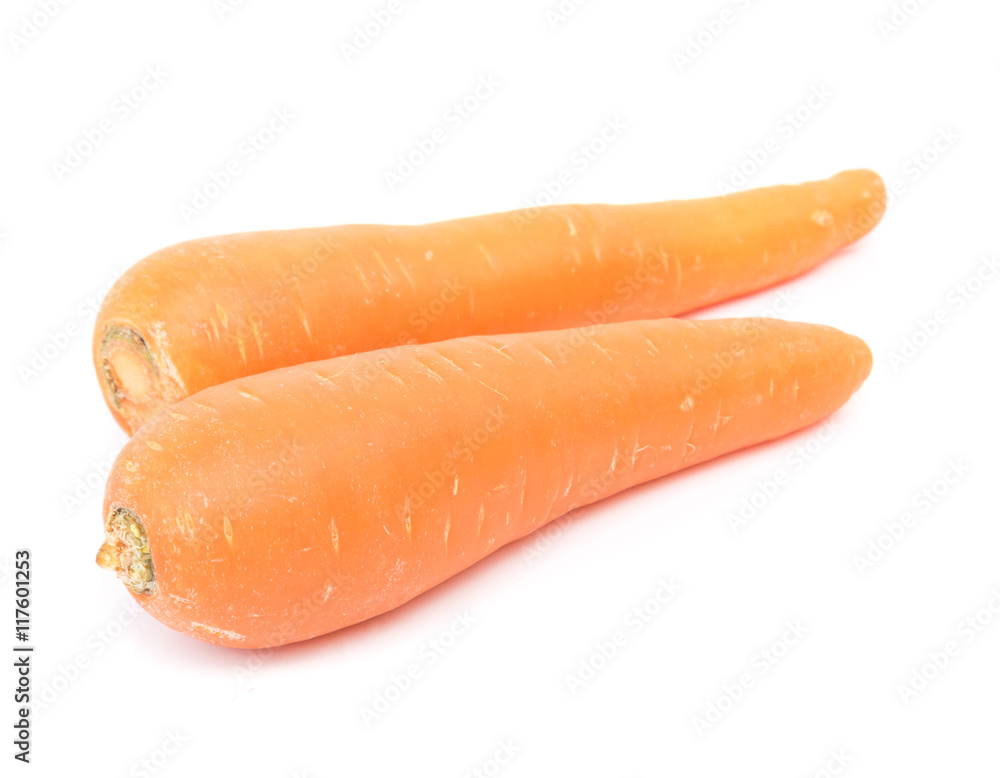 Fresh carrot on white background, vegetable concept Fresh carrot on white background, vegetable concept