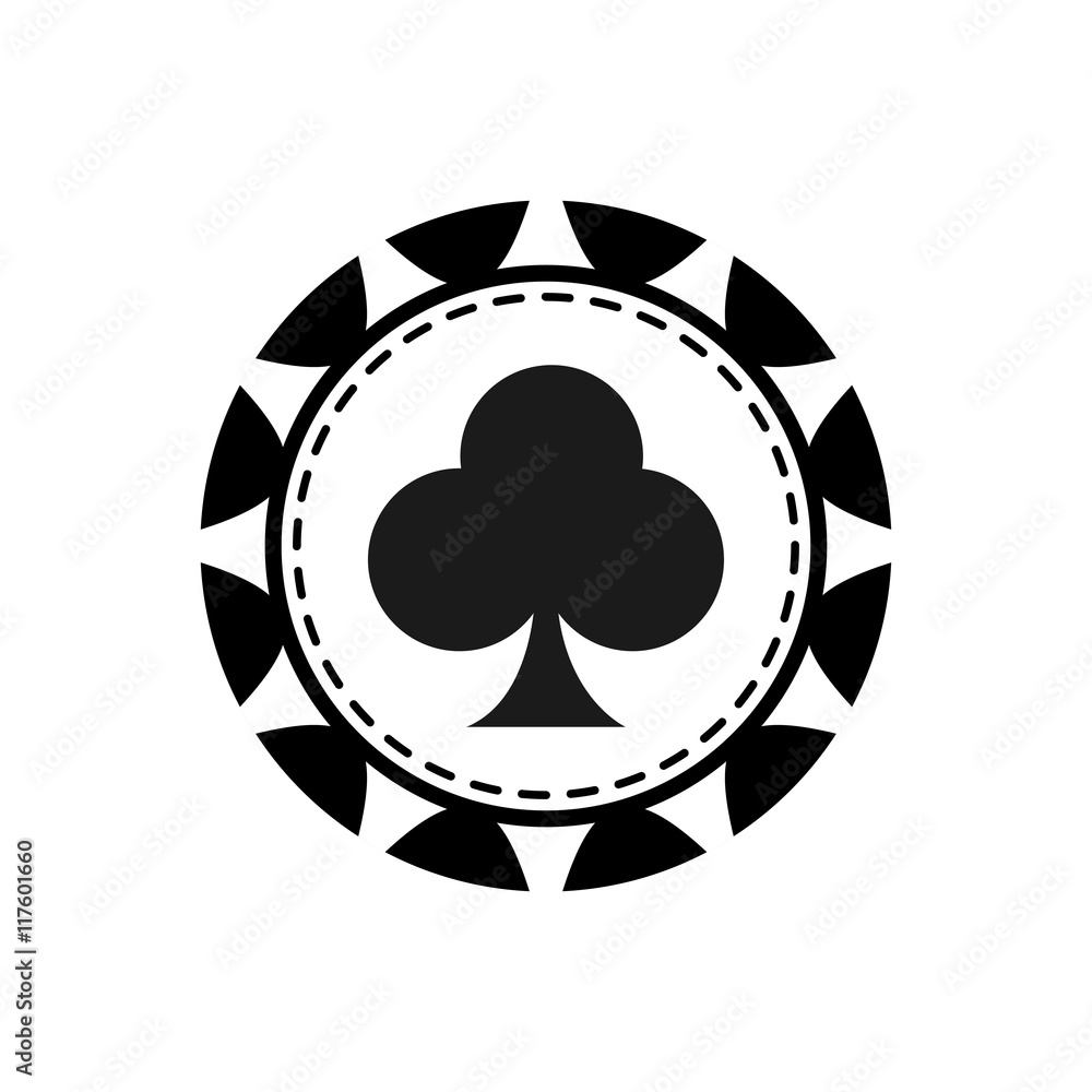 chip casino las vegas game lucky icon. Isolated and flat illustration. Vector graphic
