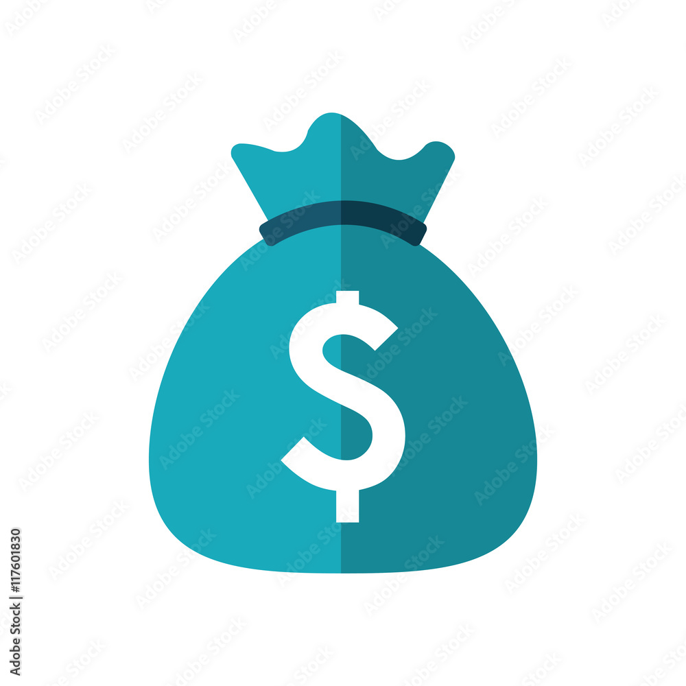 bag money financial item icon. Isolated and flat illustration. Vector graphic bag money financial item icon. Isolated and flat illustration. Vector graphic