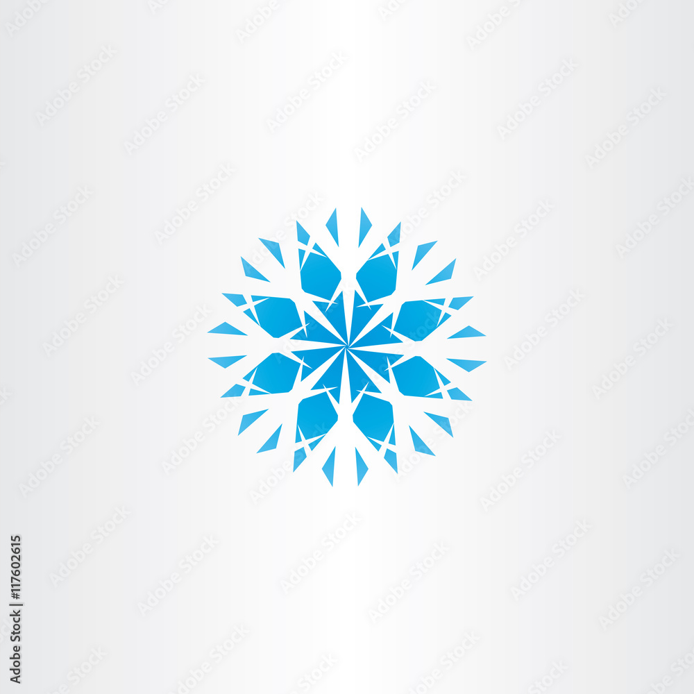 abstract blue snowflake vector icon symbol element abstract blue snowflake vector icon symbol element
