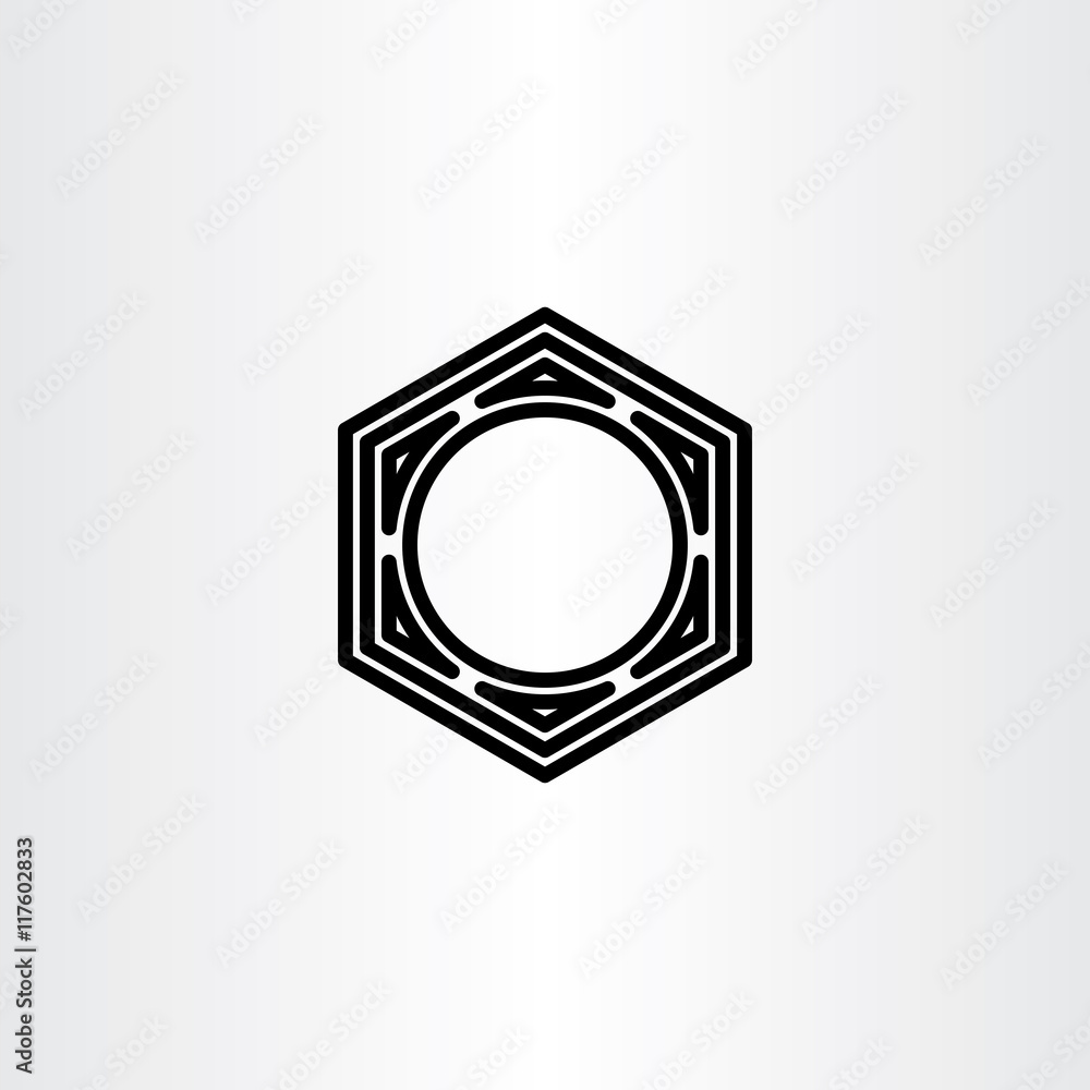 hexagon nut vector icon symbol element hexagon nut vector icon symbol element