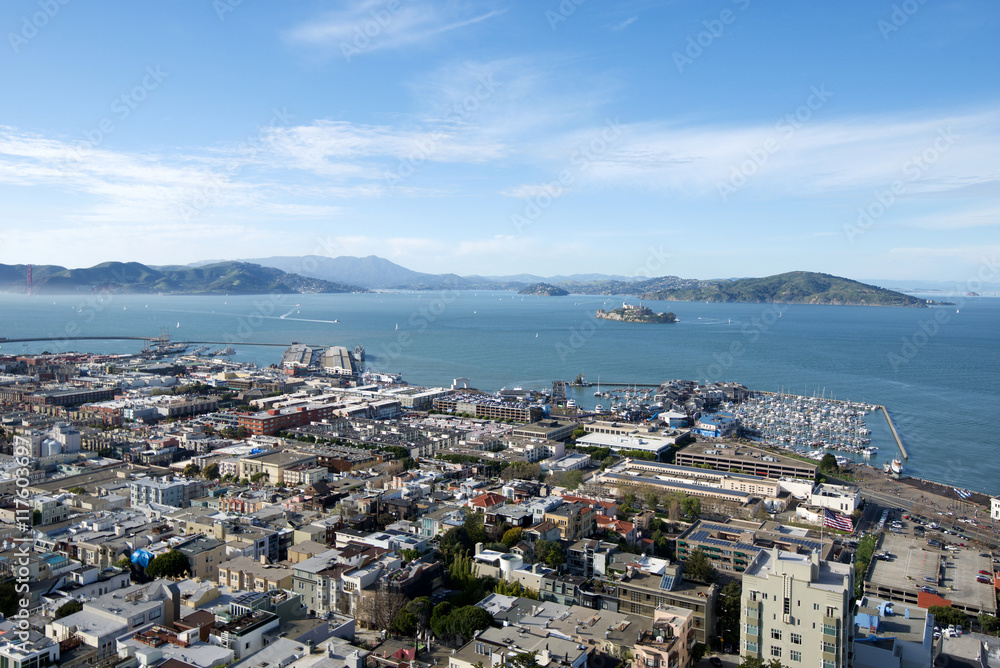 San Francisco Bay and Alcatraz Island