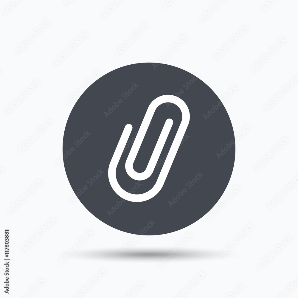 Attachment icon. Paper clip sign. Attachment icon. Paper clip sign.