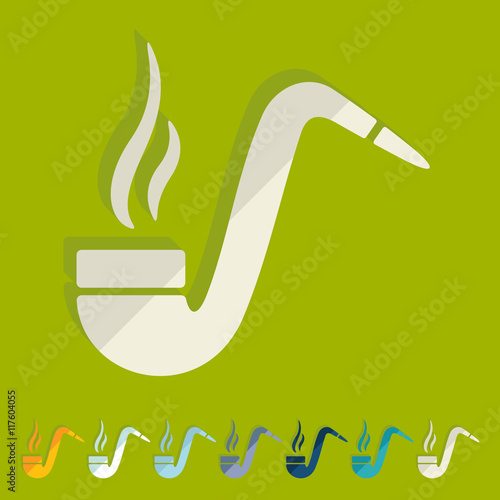 Flat design: tobacco pipe
