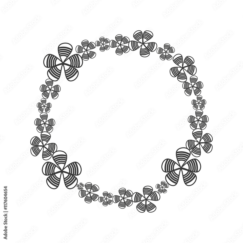 Fototapeta premium wreath crown flower garden decoration floral icon. Isolated and flat illustration. Vector graphic