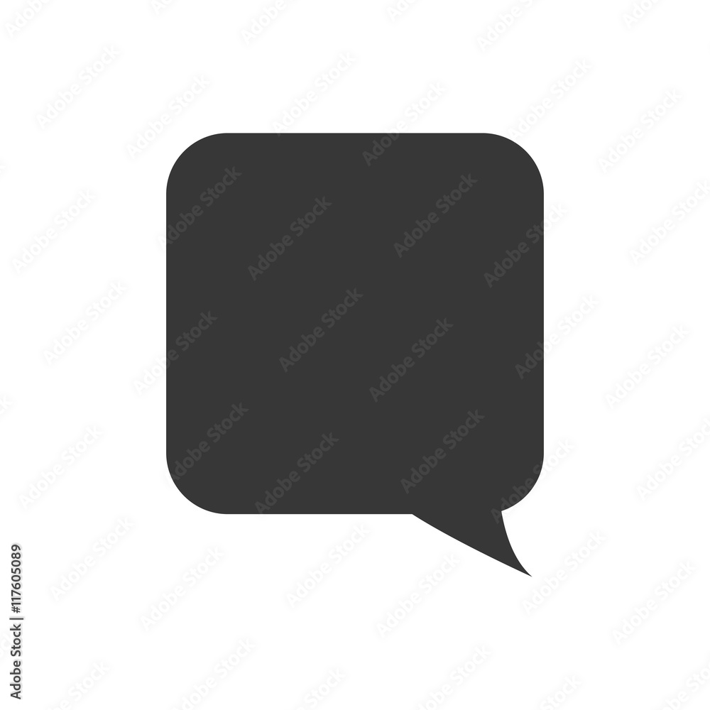 Naklejka premium bubble silhouette communication message speak icon. Isolated and flat illustration. Vector graphic