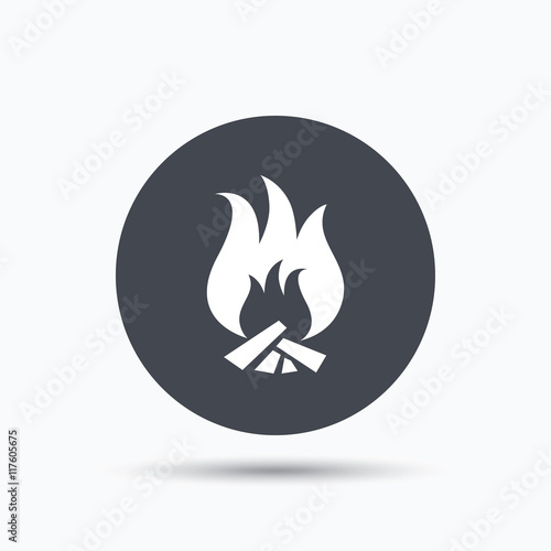Free Download Fire icon. Blazing bonfire flame sign. - GFXLoad