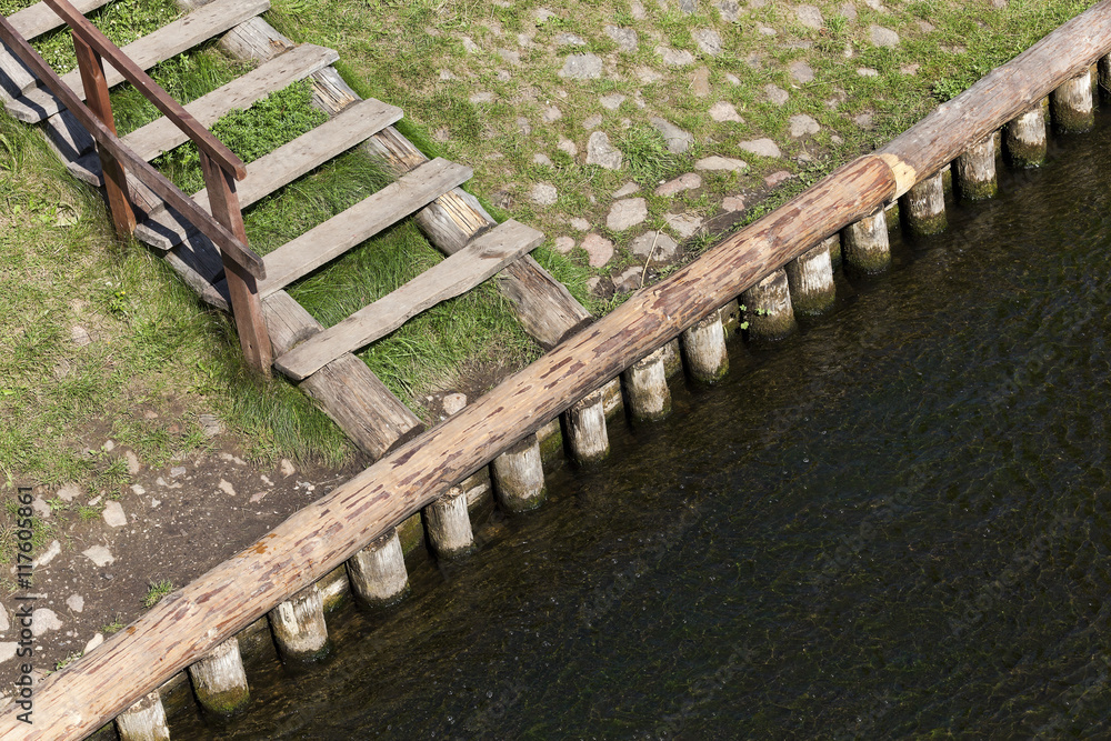 Fototapeta premium old leaking dam