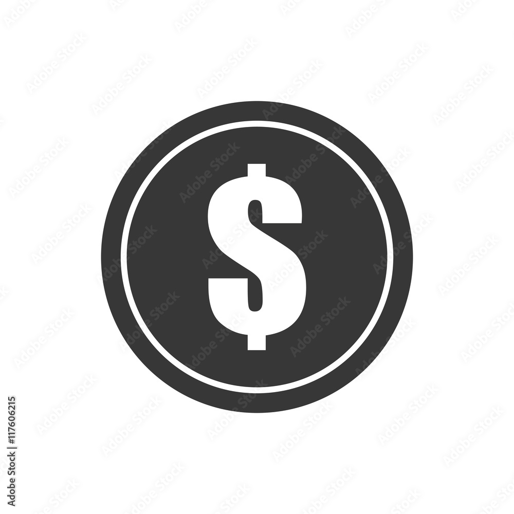 coin money financial item commerce icon. Isolated and flat illustration. Vector graphic coin money financial item commerce icon. Isolated and flat illustration. Vector graphic