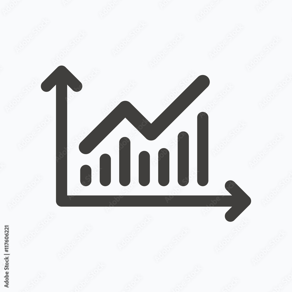 Graph icon. Business analytics chart sign. Graph icon. Business analytics chart sign.