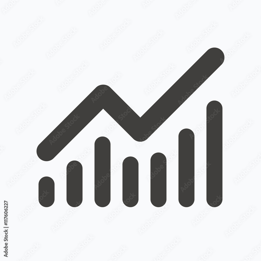 Graph icon. Business analytics chart sign. Graph icon. Business analytics chart sign.