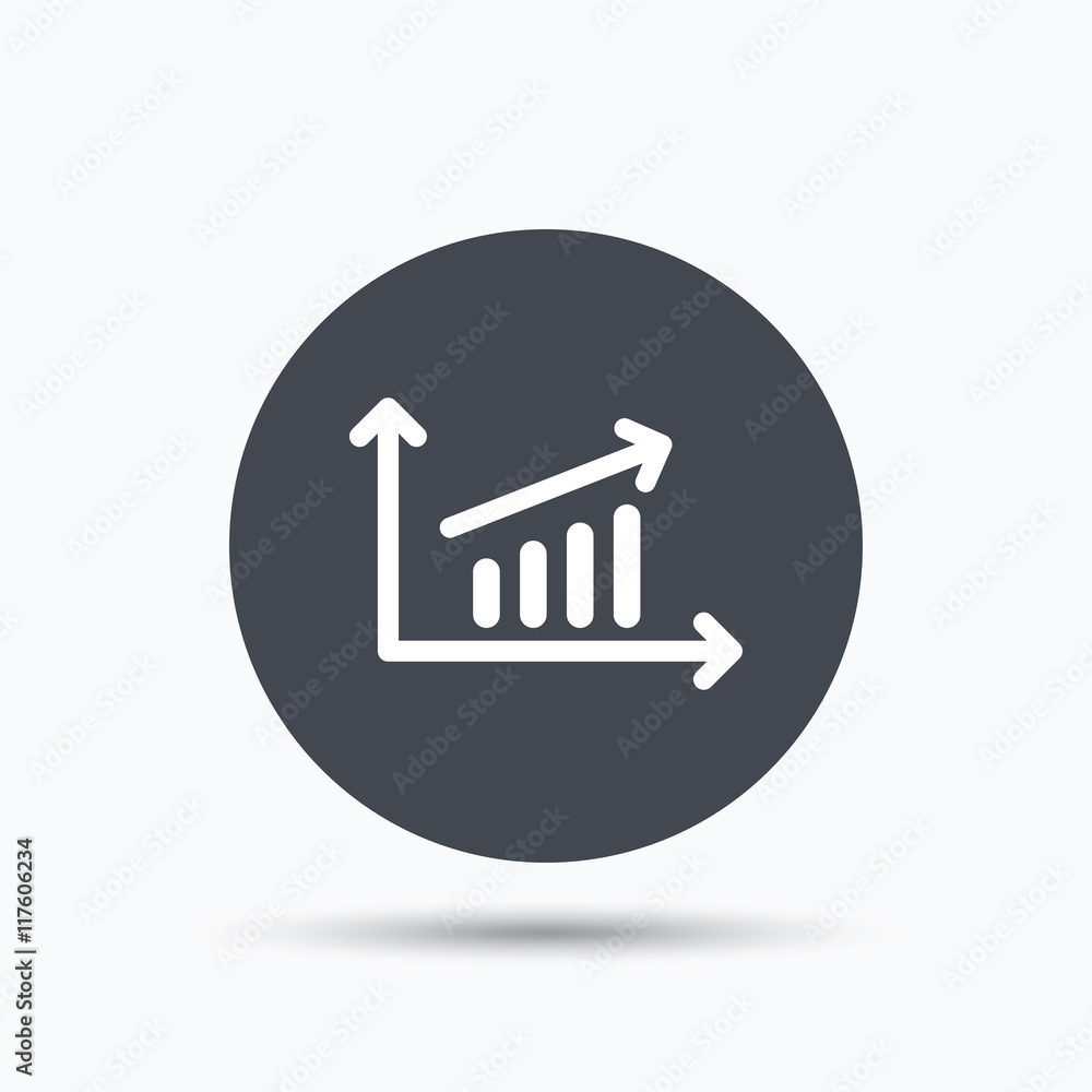 Graph icon. Business analytics chart sign. Graph icon. Business analytics chart sign.