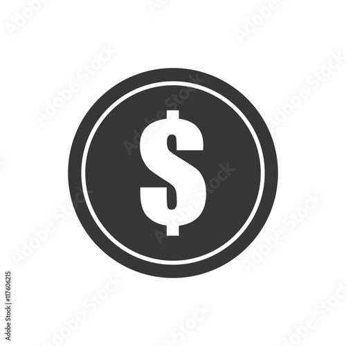 Fototapeta Naklejka Na Ścianę i Meble -  coin money financial item commerce icon. Isolated and flat illustration. Vector graphic