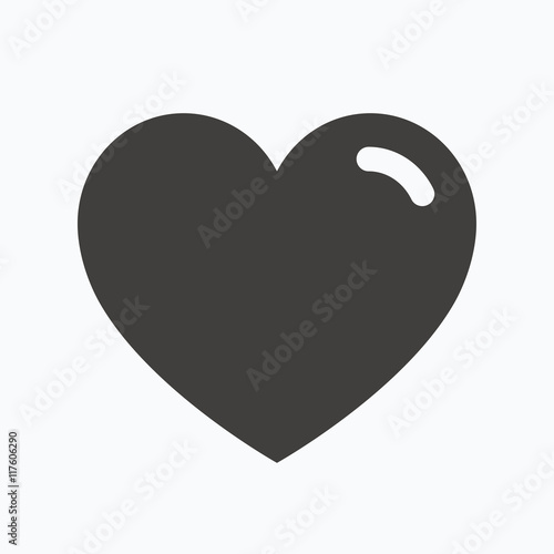 Heart icon. Romantic love sign.