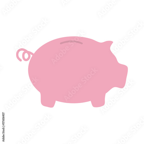 piggy money financial item commerce icon. Isolated and flat illustration. Vector graphic