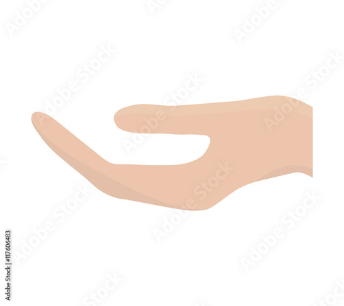 human hand gesture palm icon. Isolated and flat illustration. Vector graphic