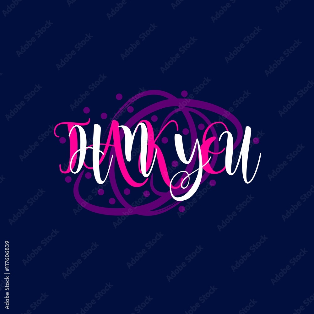 Thank You handwritten inscription. Hand drawn lettering. Thank you card. Vector illustration. Thank You handwritten inscription. Hand drawn lettering. Thank you card. Vector illustration.